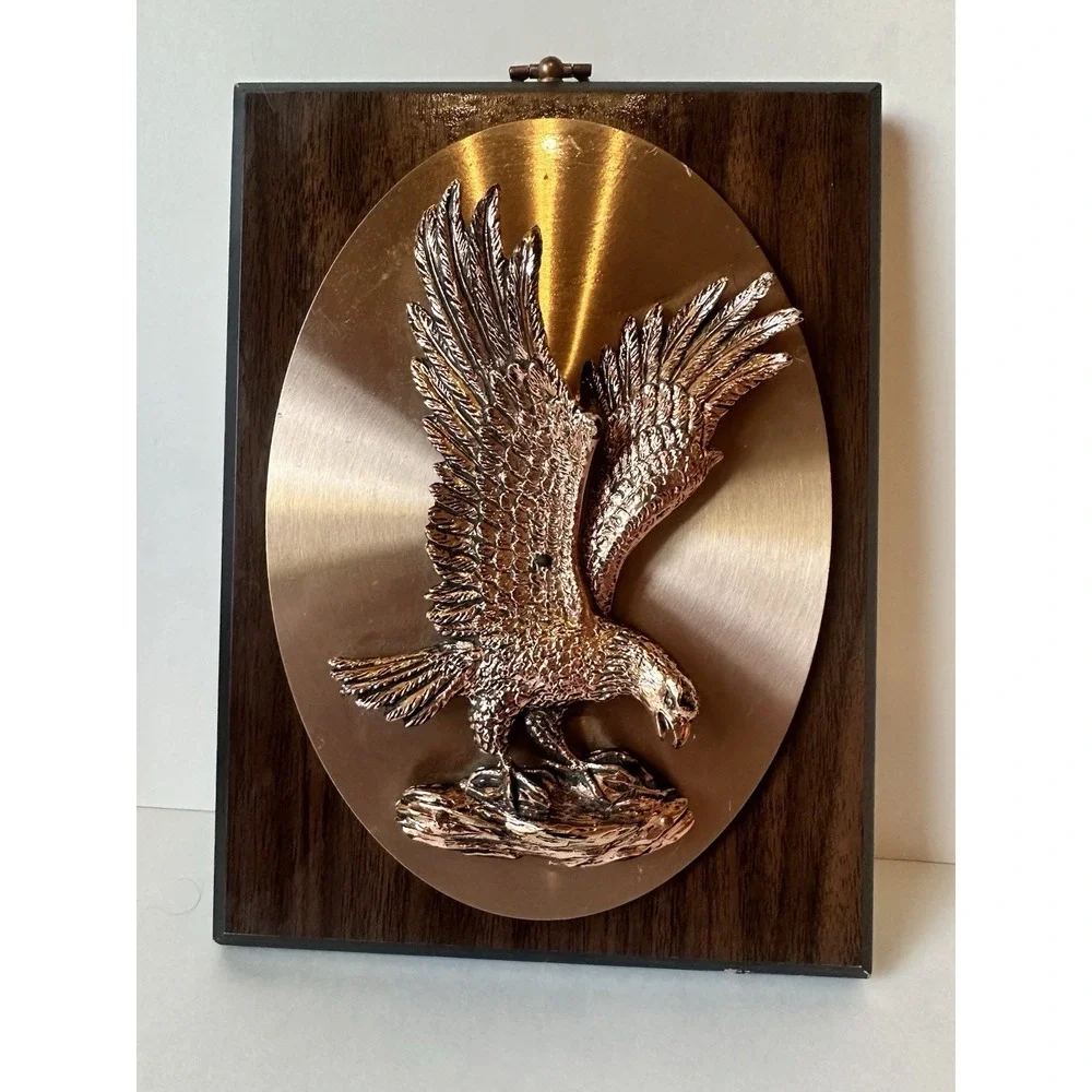 VINTAGE A&F Coppercraft Guild Eagle Wall Hanging Plaque Wildlife Decor Cabin